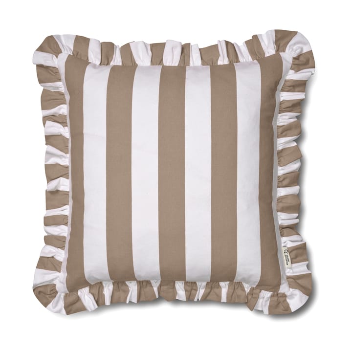 Ruffle Stripes kuddfodral 50x50 cm - Beige - Classic Collection