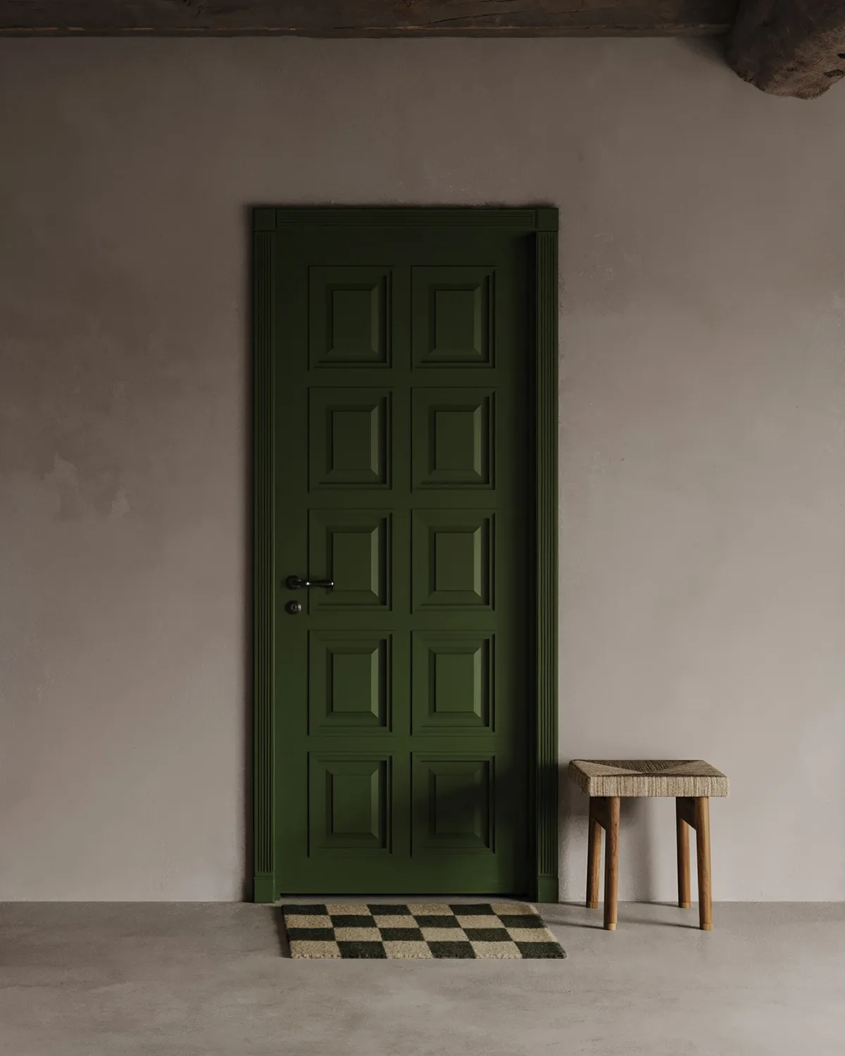 Square dörrmatta 60x90 cm, Svart-natur Classic Collection