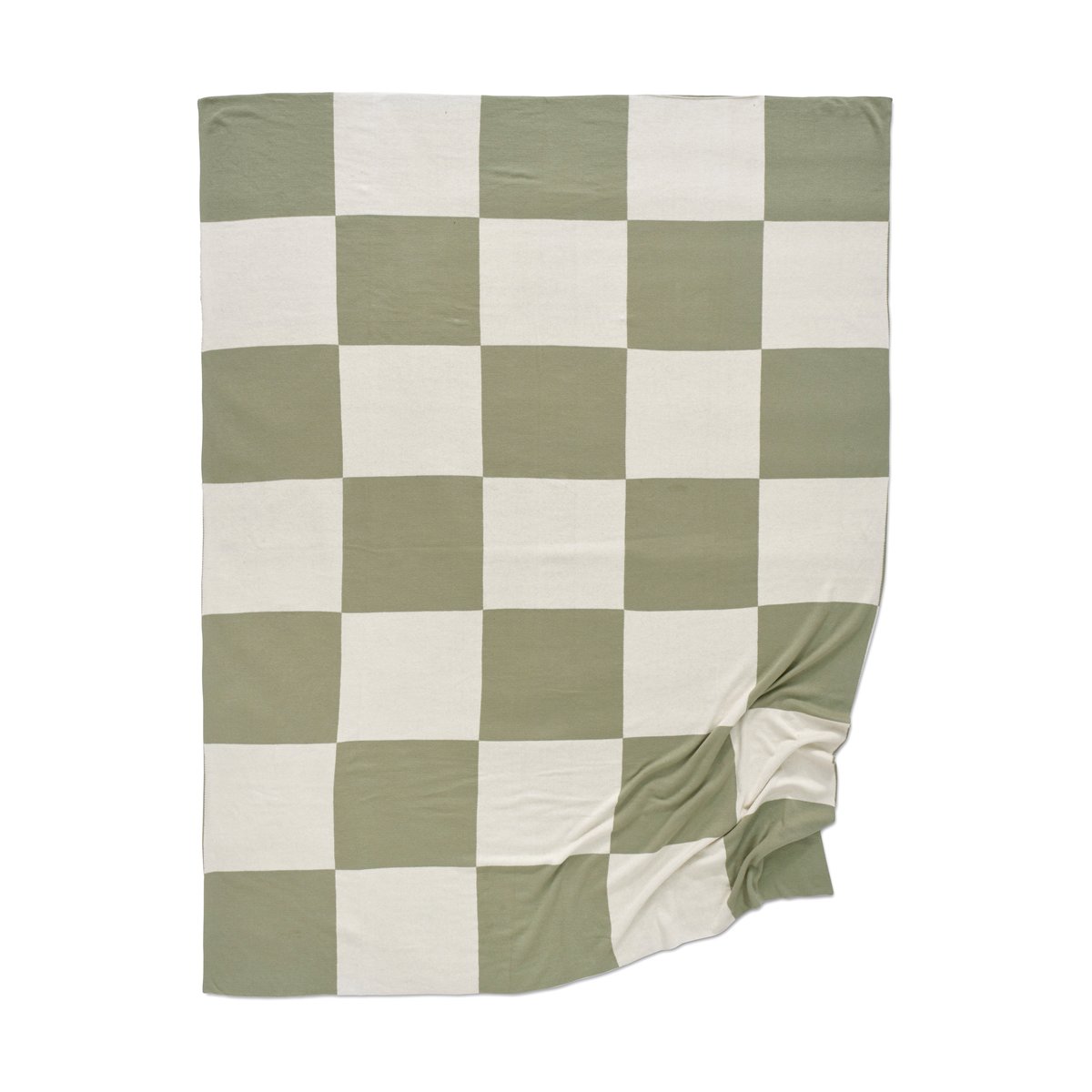 Classic Collection Square pläd 130x170 cm Tea-vit | Skandinavisk Design | Ullplädar & Ullfiltar | Grön