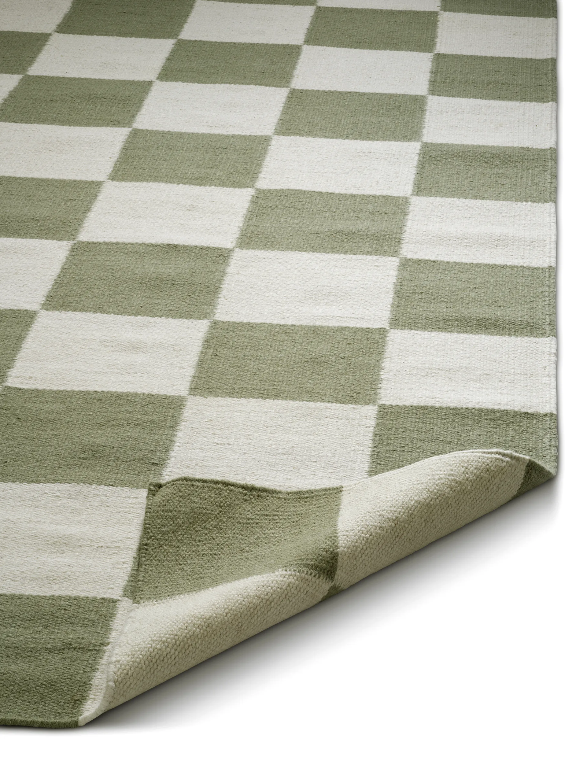 Squares matta, White-green, 300x400 cm Classic Collection