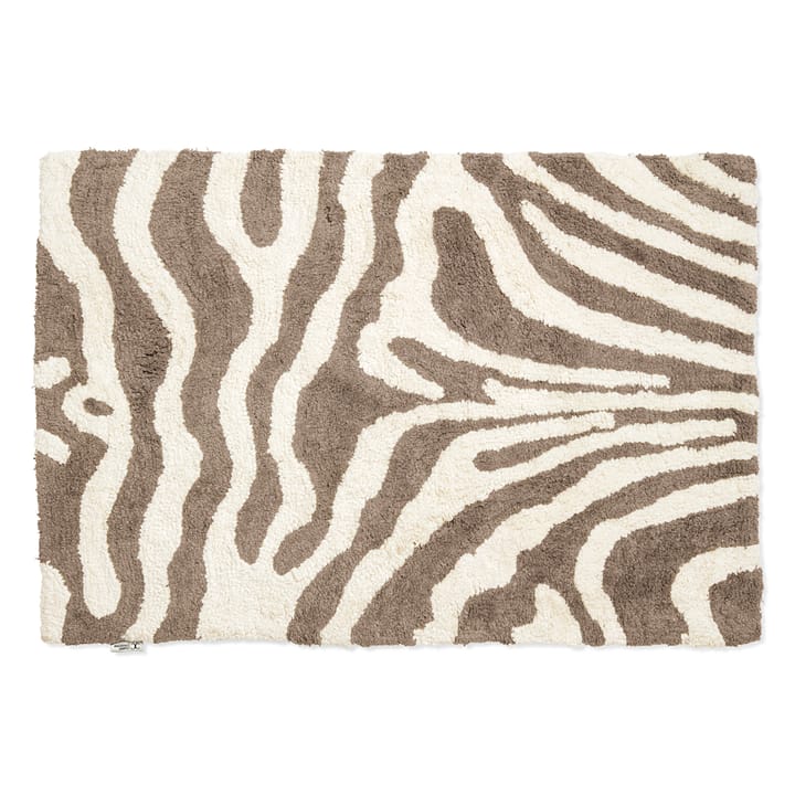 Zebra badrumsmatta 60x90 cm - Simply taupe-vit - Classic Collection