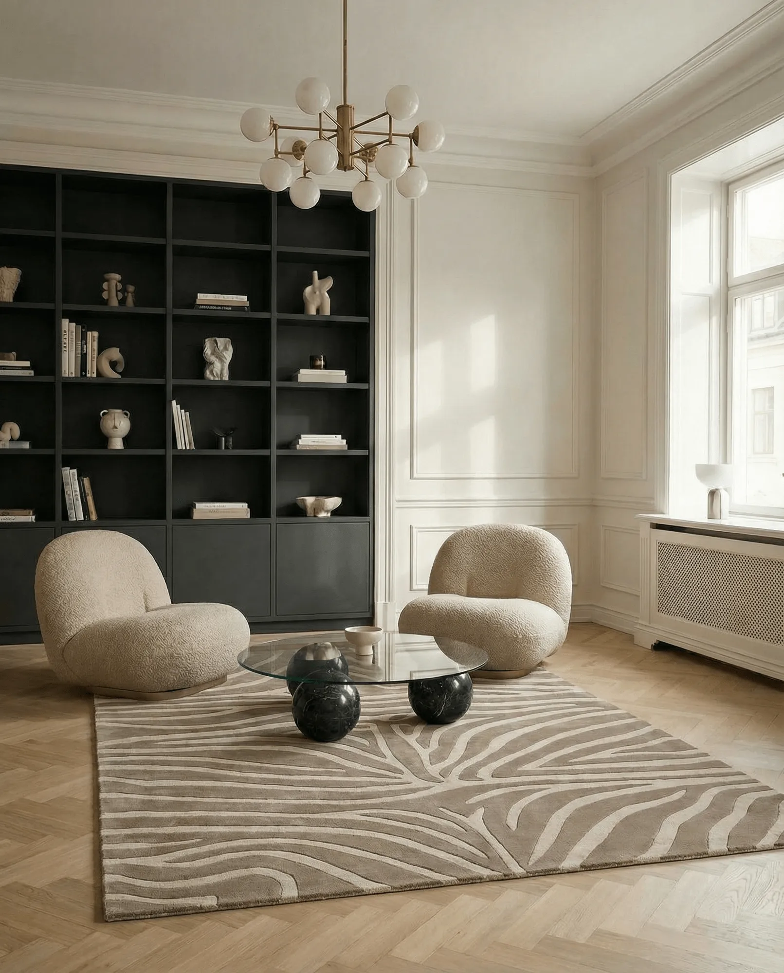 Zebra ullmatta, Beige, 250x350 cm Classic Collection