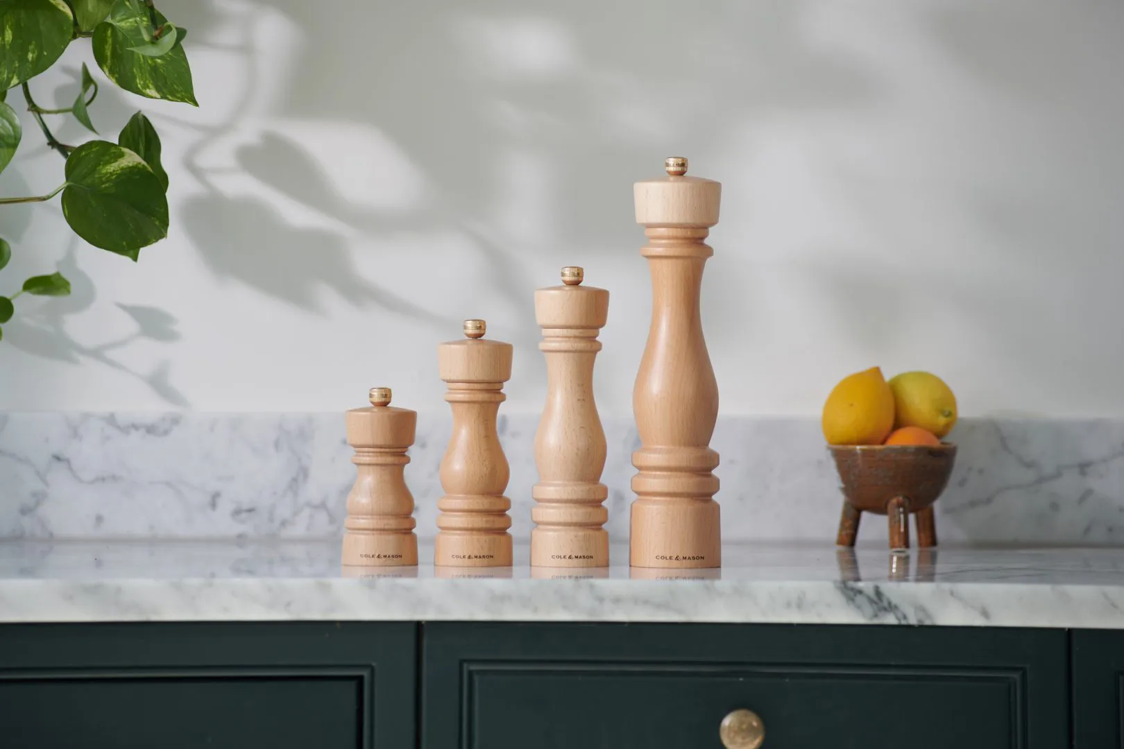 London salt- och pepparkvarnset 18 cm, Natural Cole & Mason