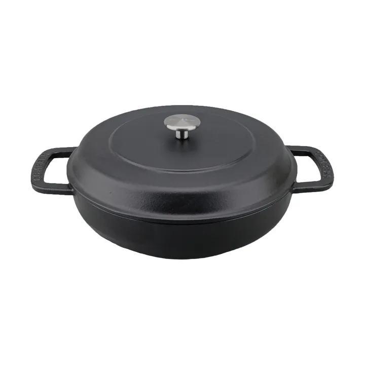 Combekk Enameled traktörpanna gjutjärn Ø28 cm - Black-silver knob - Combekk