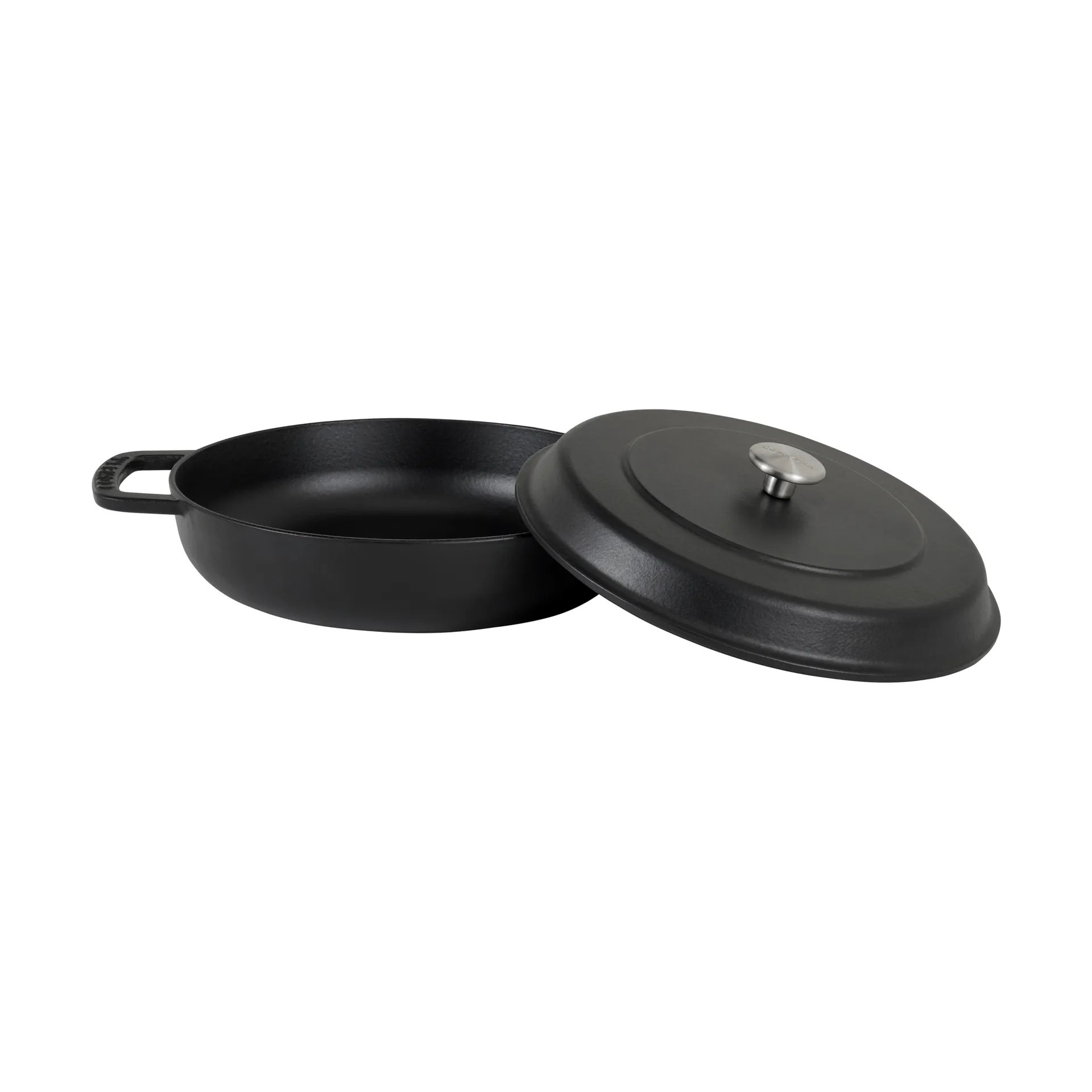 Combekk Enameled traktörpanna gjutjärn Ø28 cm, Black-silver knob Combekk