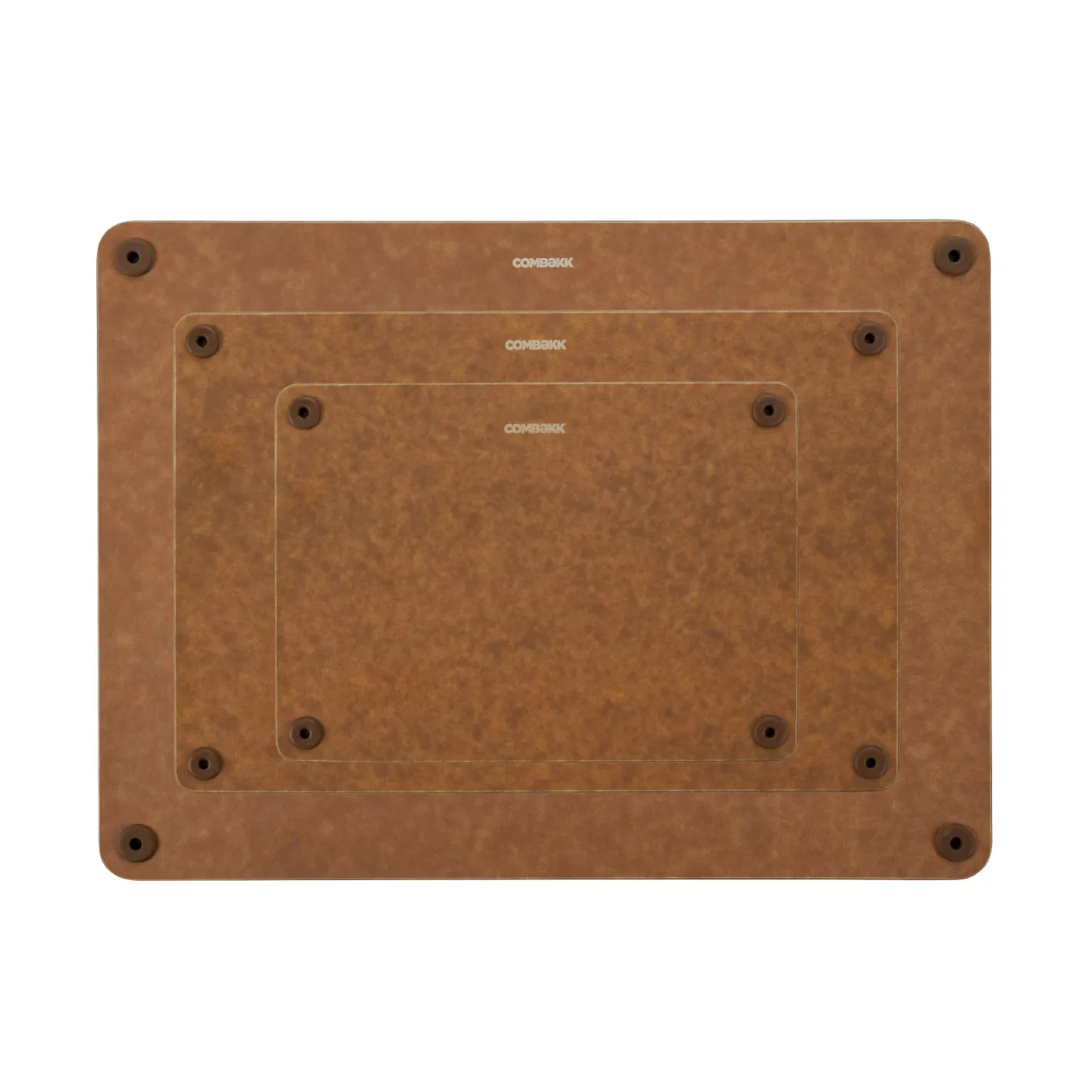 Combekk skärbräda trä 3-delar, Brown Combekk