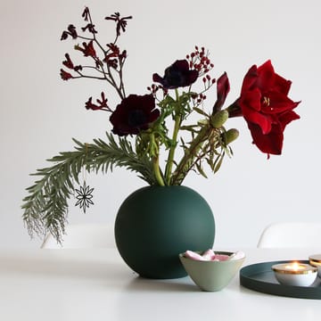 Ball vas dark green - 20 cm - Cooee Design