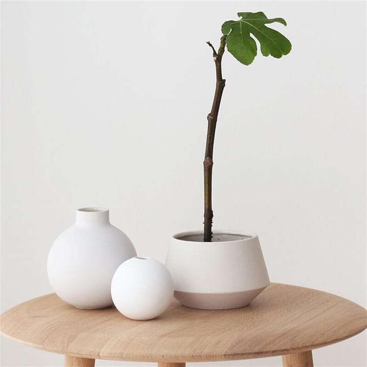 Ball vas white - 8 cm - Cooee Design