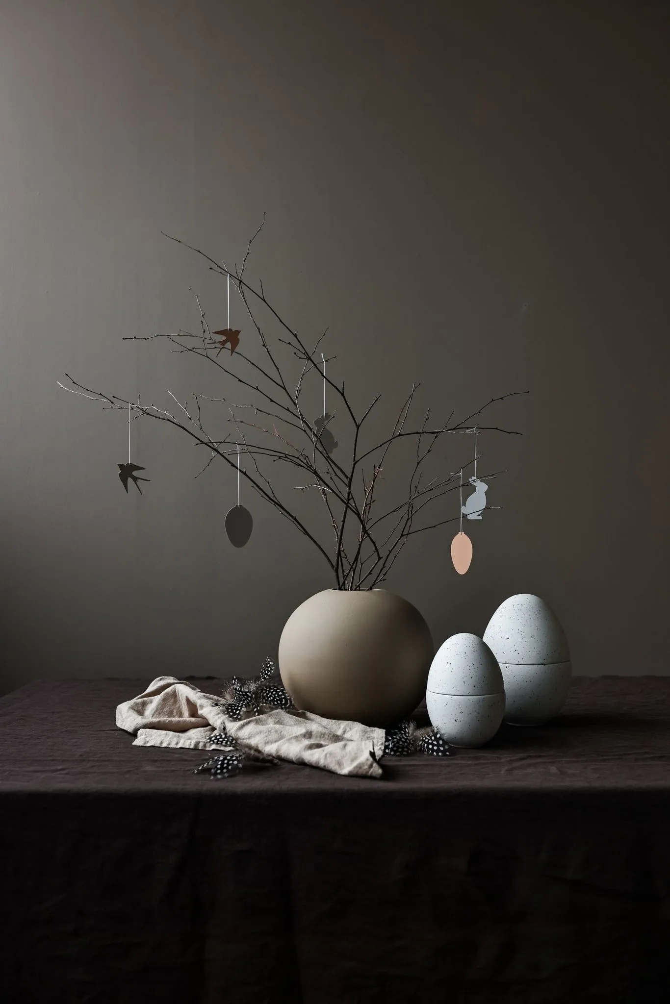 Bonbonniere skål 18 cm, White-mud Cooee Design