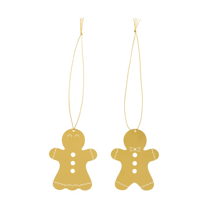 Christmas deco pepparkaka 6 cm - Mässing - Cooee Design
