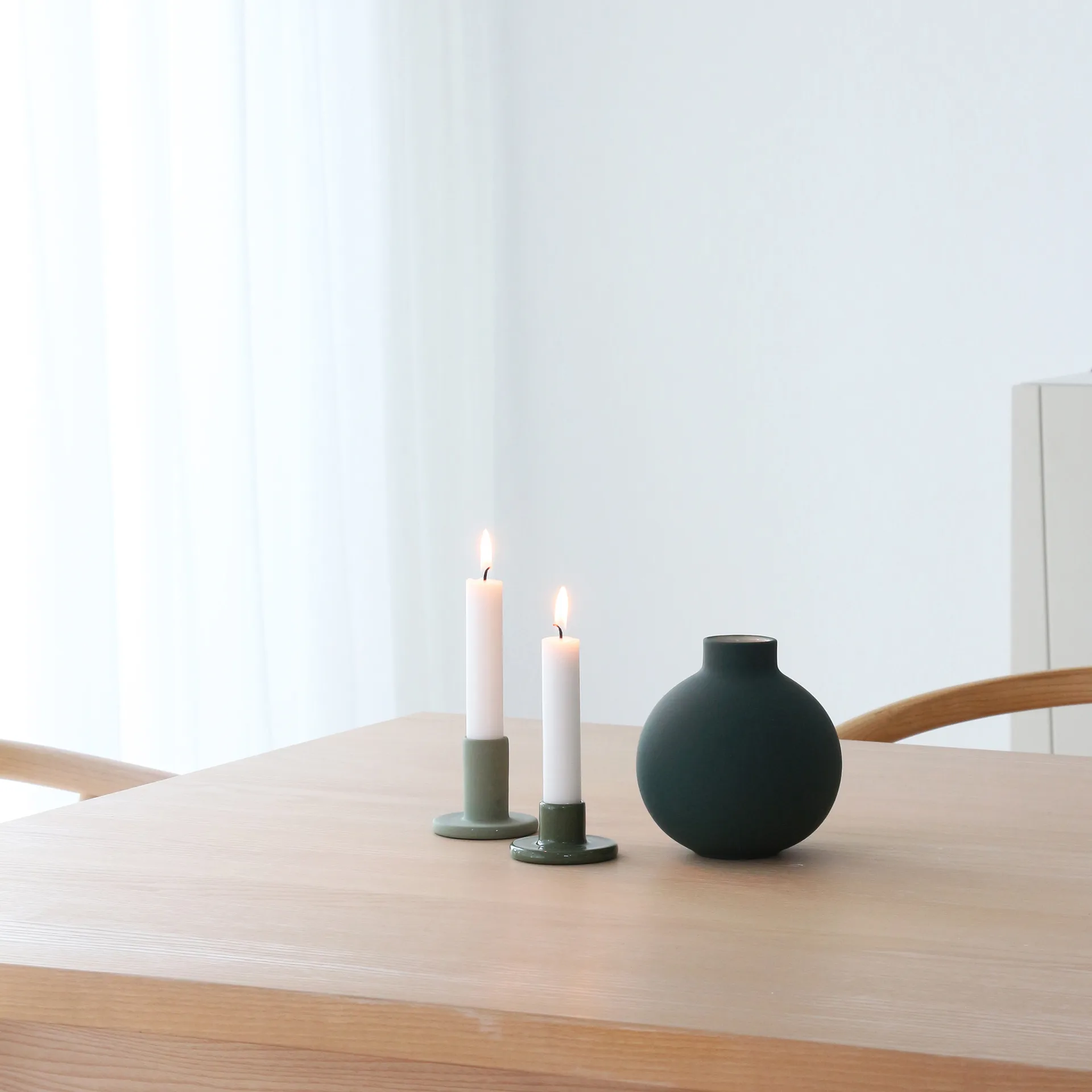 Collar vas 12 cm, dark green Cooee Design