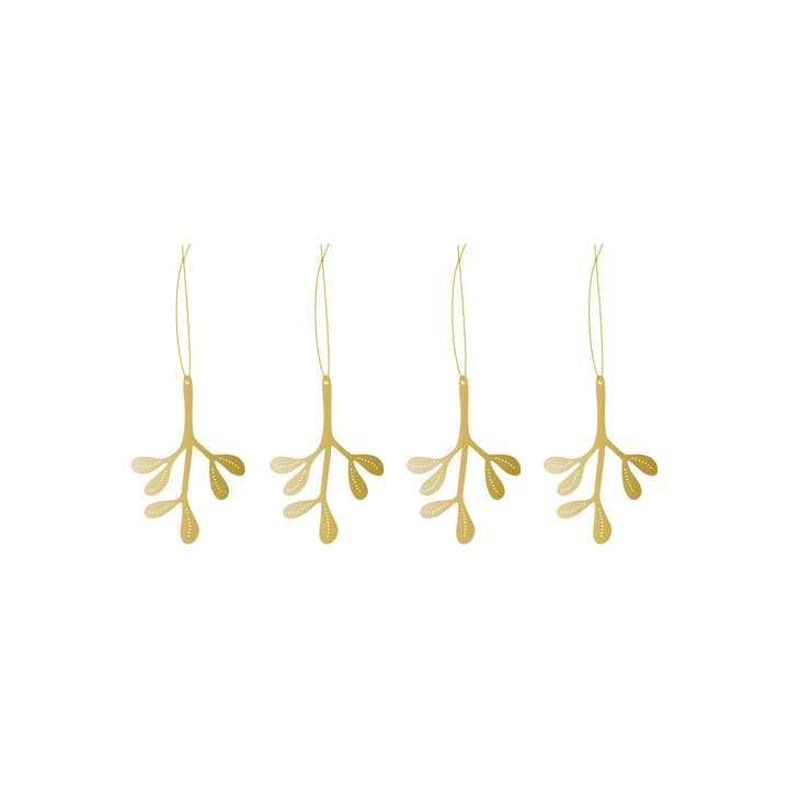 Cooee julhänge mässing 4-pack - Mistletoe - Cooee Design