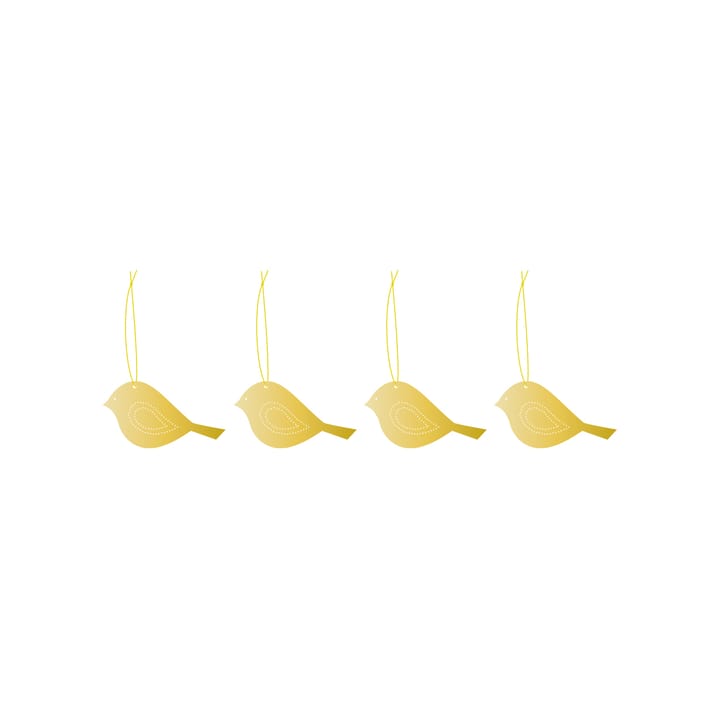 Cooee julhänge mässing 4-pack - Winter bird - Cooee Design