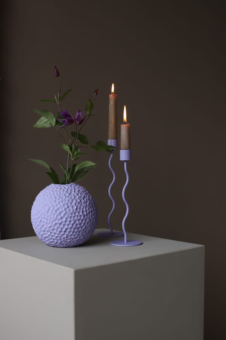 Curved ljusstake 26 cm, Mauve Cooee Design