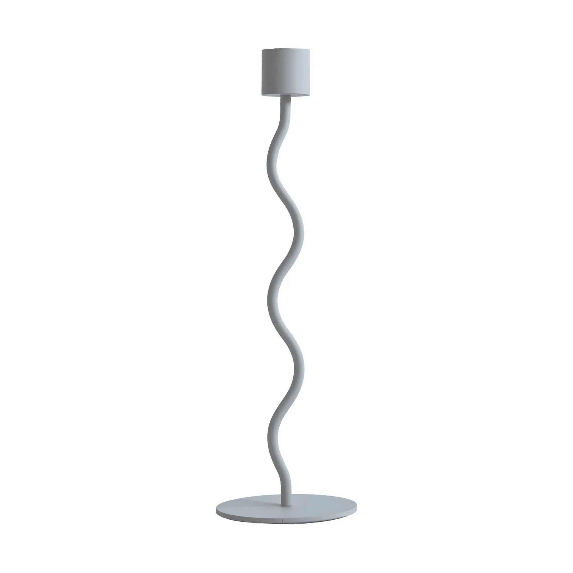 Curved ljusstake 26 cm, Pale blue Cooee Design