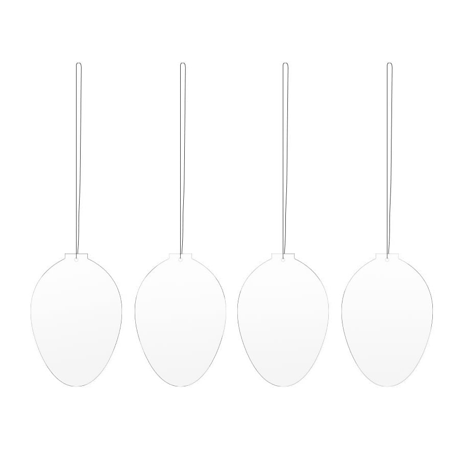 Cooee Design Easter Deco ägg påskdekoration 4-pack White