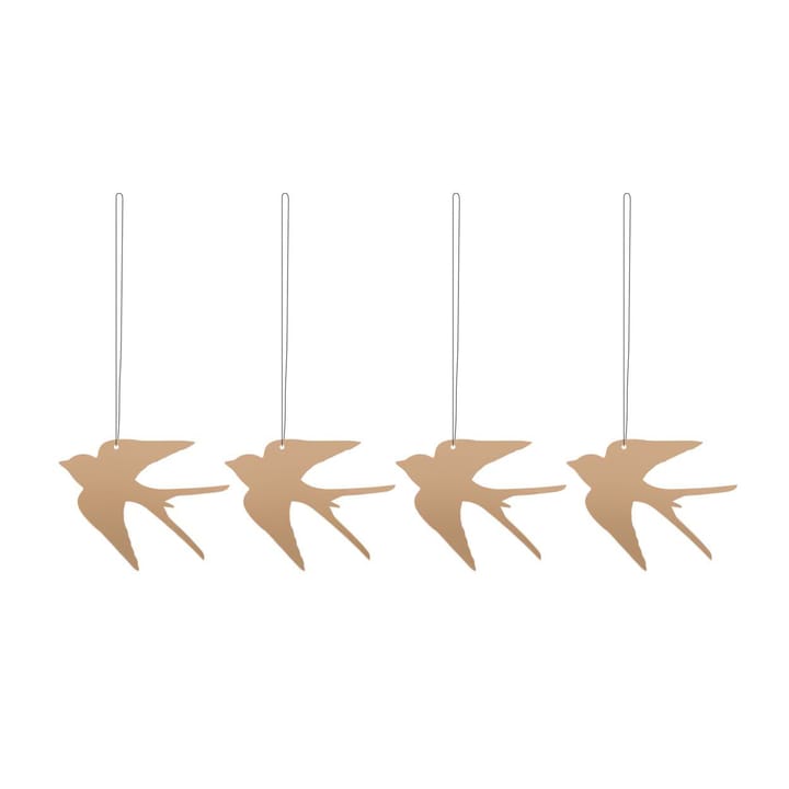 Easter Deco fågel påskhänge 4-pack, Cafe au lait Cooee Design