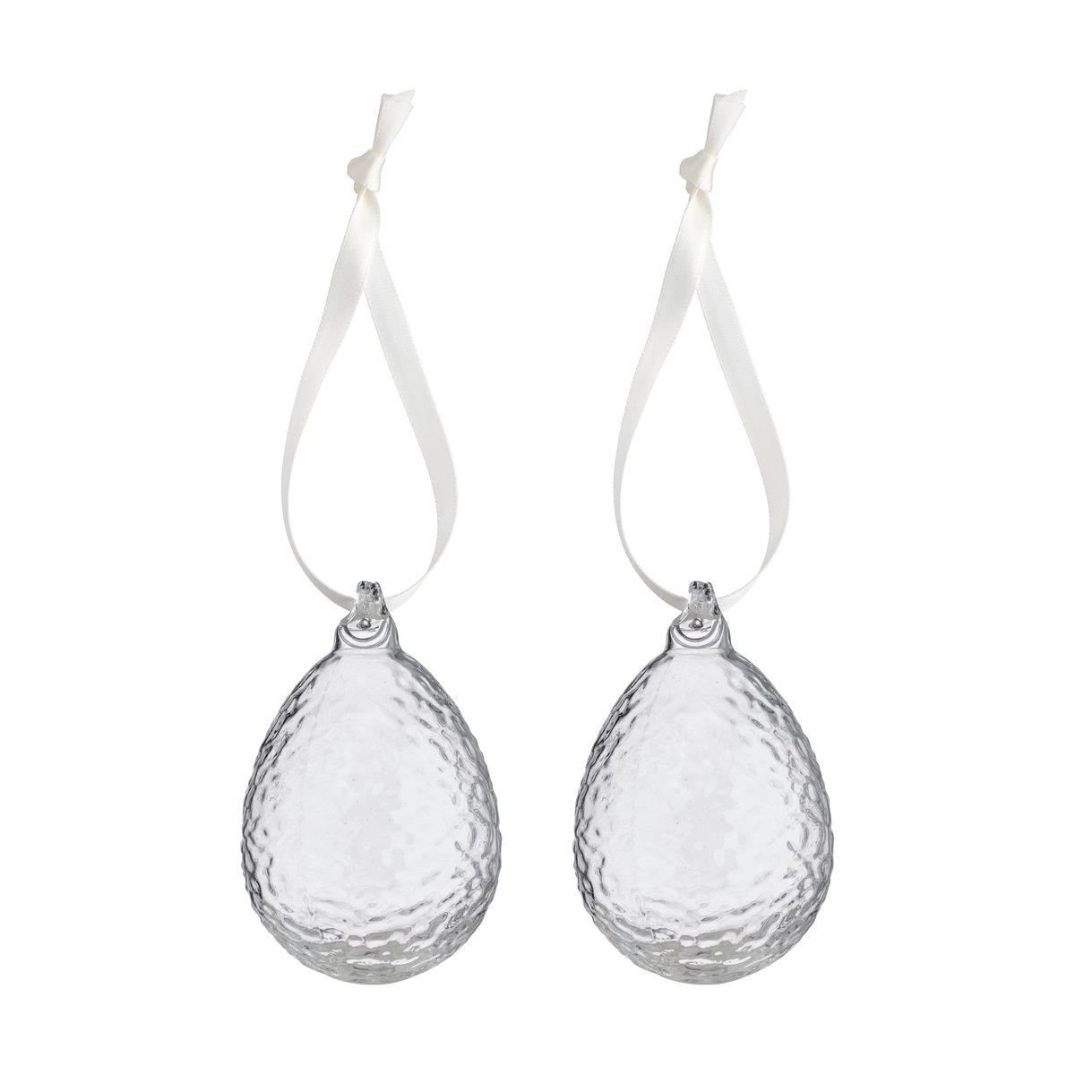 Cooee Design Gry ägg påskhänge 2-pack Clear | Skandinavisk Design | Dekorationsdetaljer | Transparent