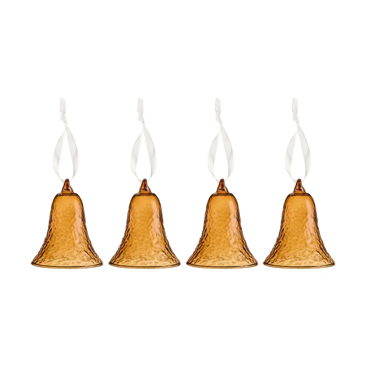 Gry bell klocka 8 cm 4-pack - Cognac - Cooee Design