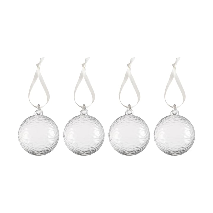Gry Marble julkula Ø8 cm 4-pack, Clear Cooee Design