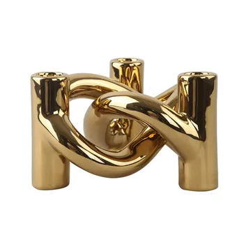 Lykke Three ljusstake - Gold - Cooee Design