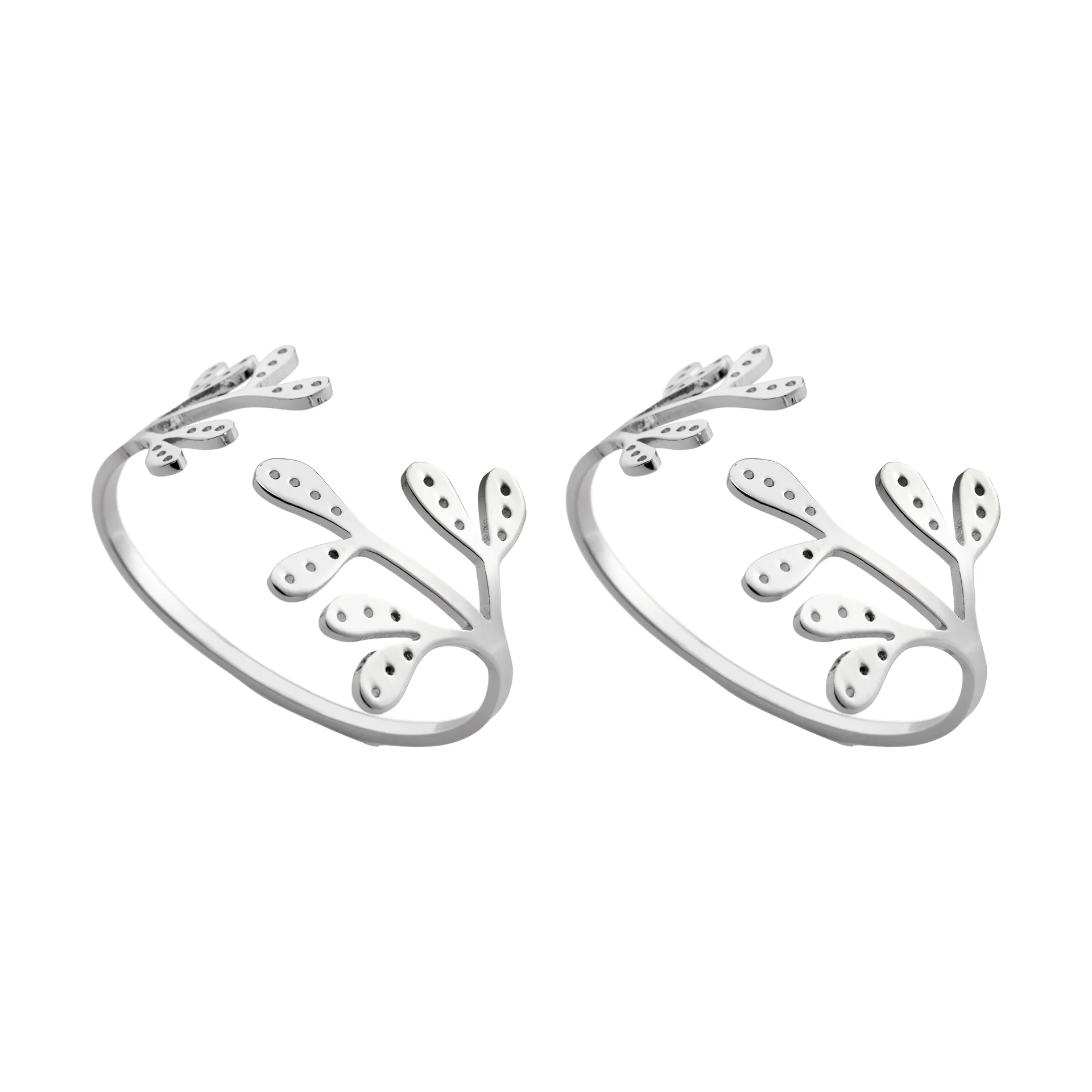 Mistletoe servettring 2-pack, Stainless Steel Cooee Design