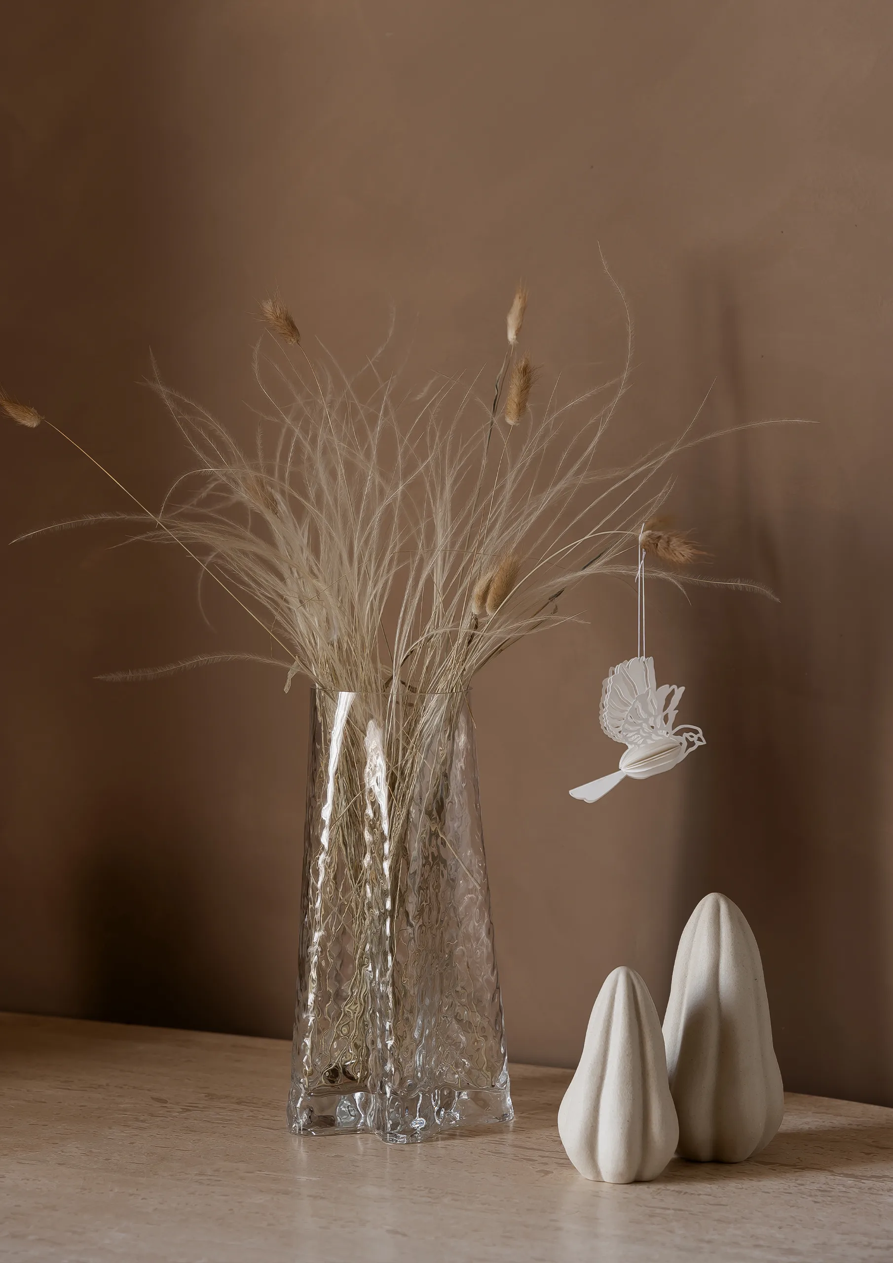 Paper bird dekorationshänge 2-pack, Natural Cooee Design