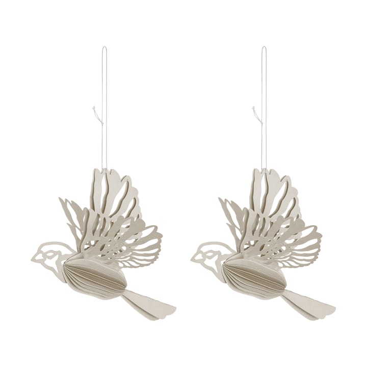 Paper bird dekorationshänge 2-pack - Sand - Cooee Design