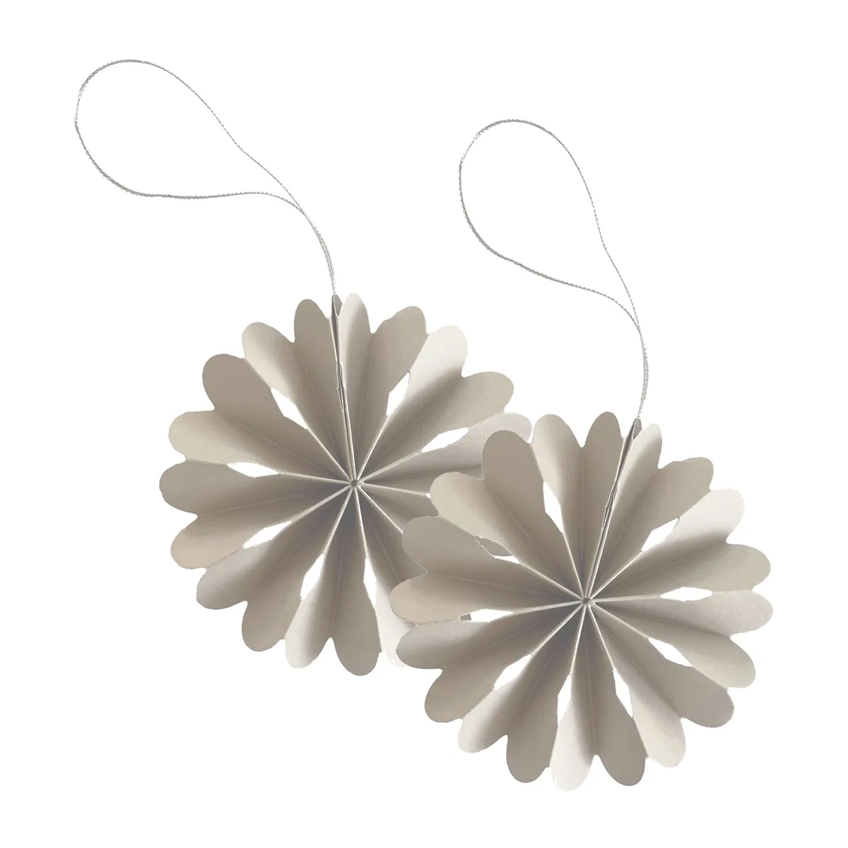 Cooee Design Paper Flowers julhänge 2-pack Natural