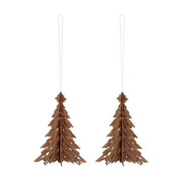 Paper Pinetree dekorationshänge 2-pack - Coffee - Cooee Design