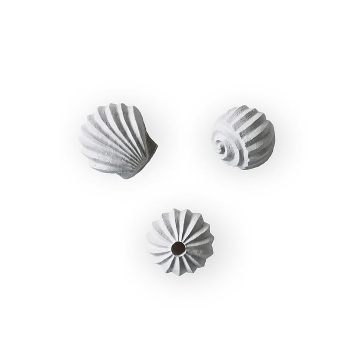 The Genesis Shells skulptur 3-pack - Limestone - Cooee Design