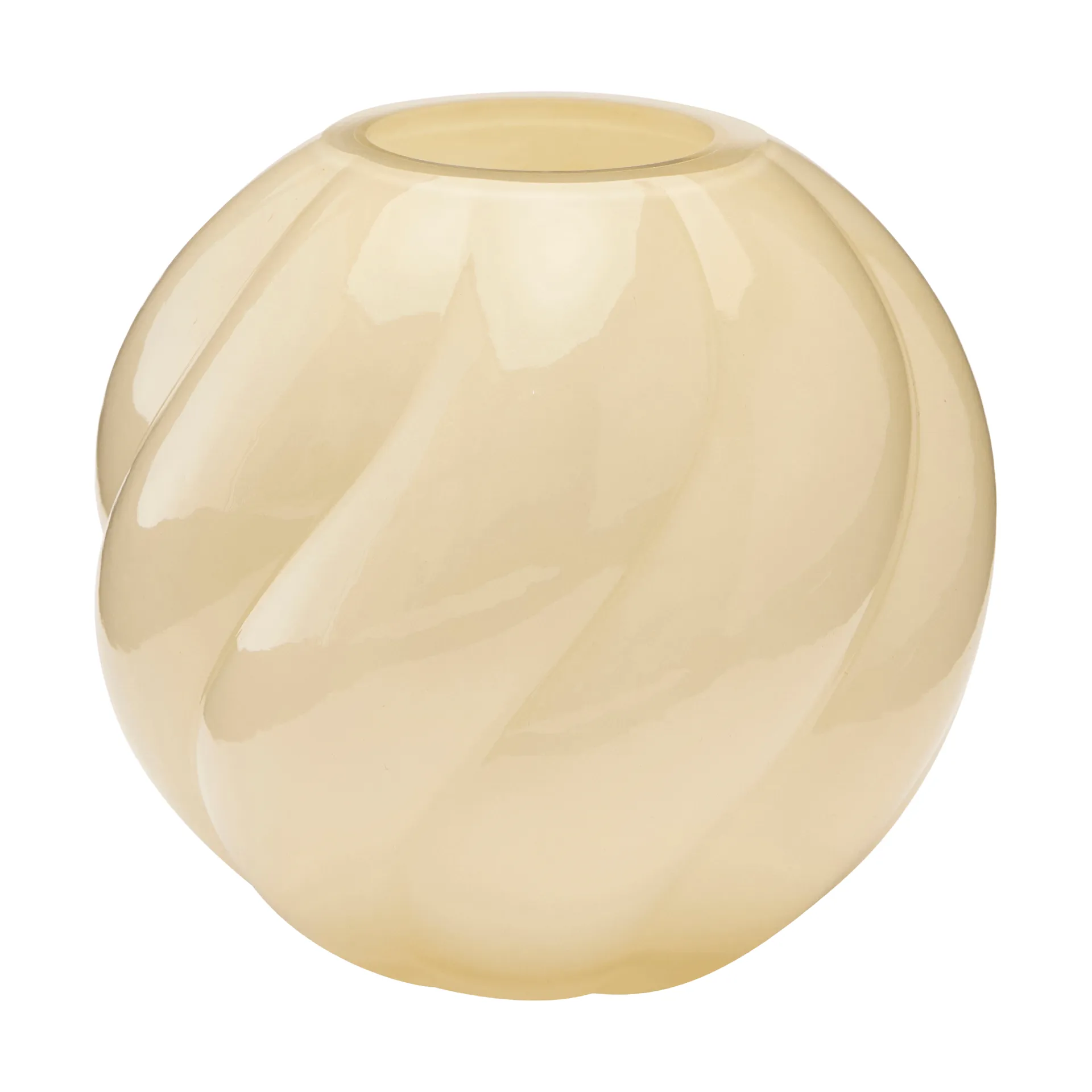 Twist ball vas 12 cm, Butter yellow Cooee Design
