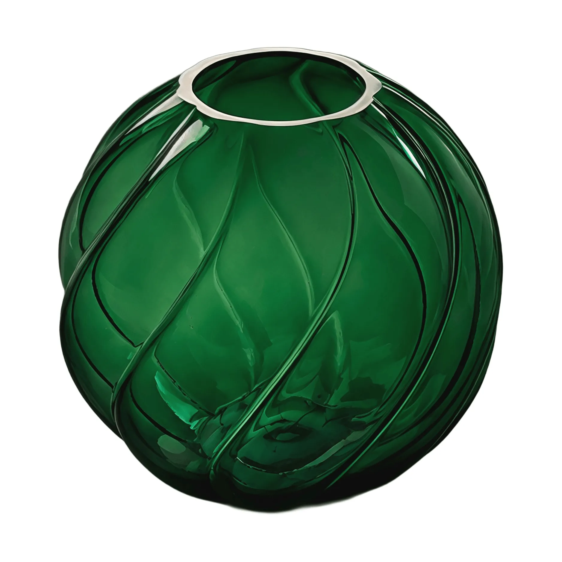 Twist ball vas 12 cm, Forest green Cooee Design