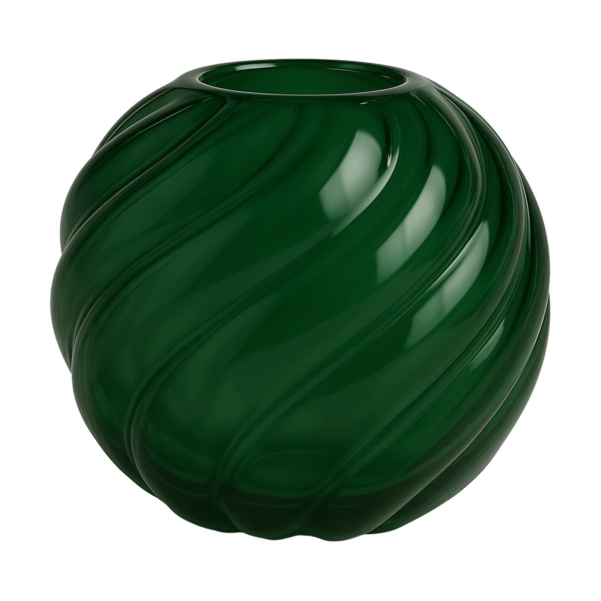Cooee Design Twist ball vas 20x19 cm Forest green | Skandinavisk Design | Vaser | Grön