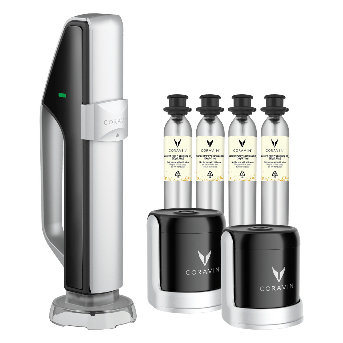 CORAVIN Sparkling Wine Vinsystem H25,4 cm | Skandinavisk Design | Vin- & bartillbehör | Svart