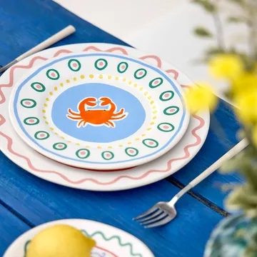 Summer Bliss assiett - Crab, Ø22 cm - Costa Nova