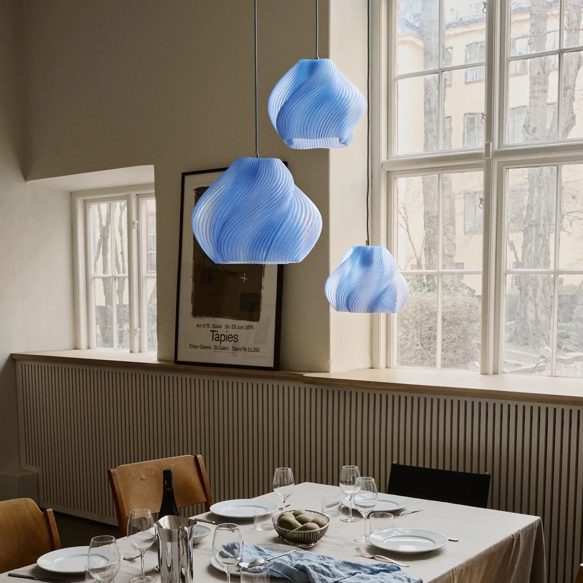 Soft Serve pendel, Blueberry sorbet-brass, 02, 25 cm Crème Atelier