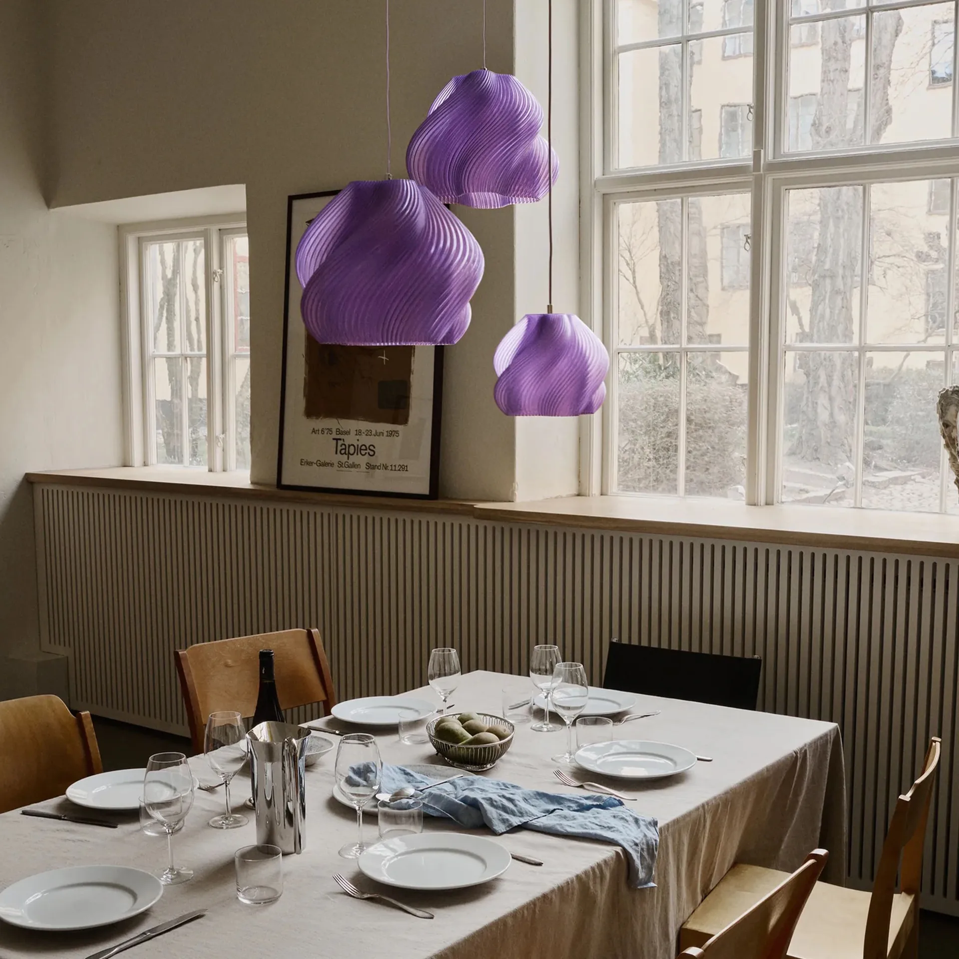 Soft Serve pendel, Lavender sorbet-brass, 03, 30 cm Crème Atelier