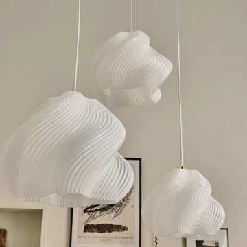 Soft Serve pendel - White-brass, 01, 20 cm - Crème Atelier