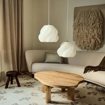 Soft Serve pendel - White-chrome, 02, 25 cm - Crème Atelier