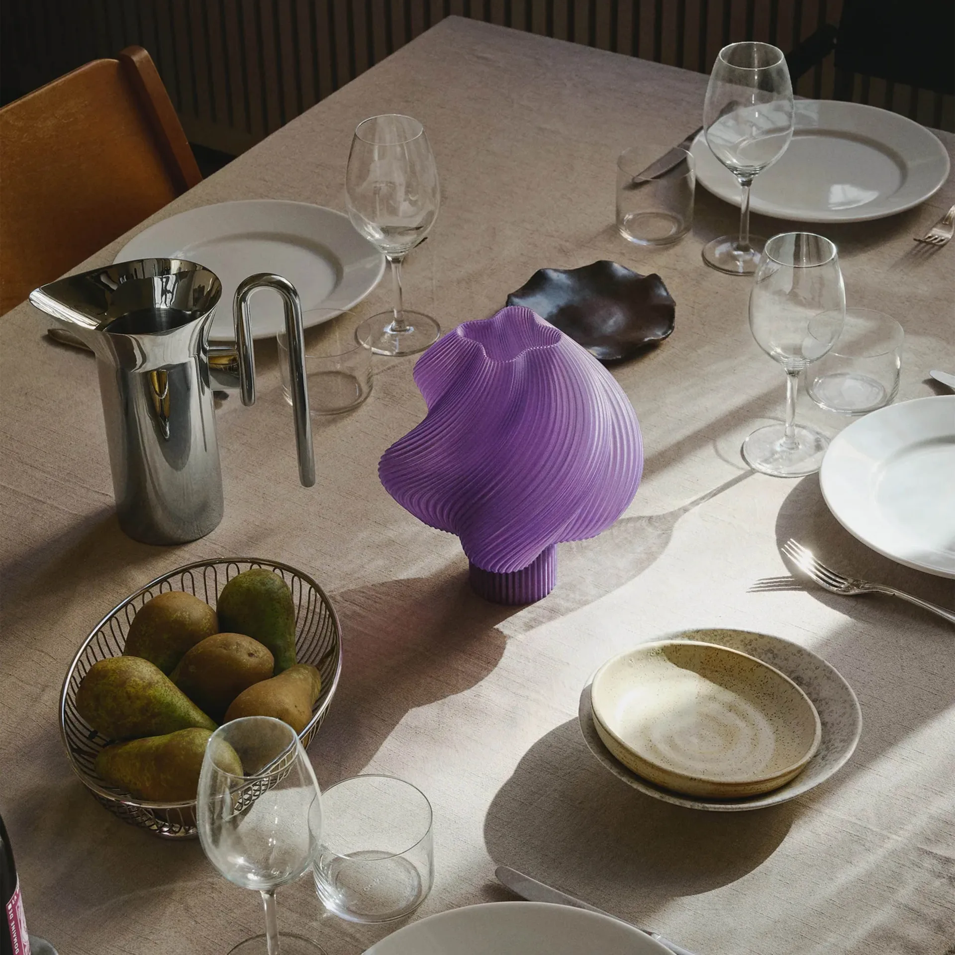 Soft Serve portabel bordslampa, Lavender sorbet, 23 cm Crème Atelier