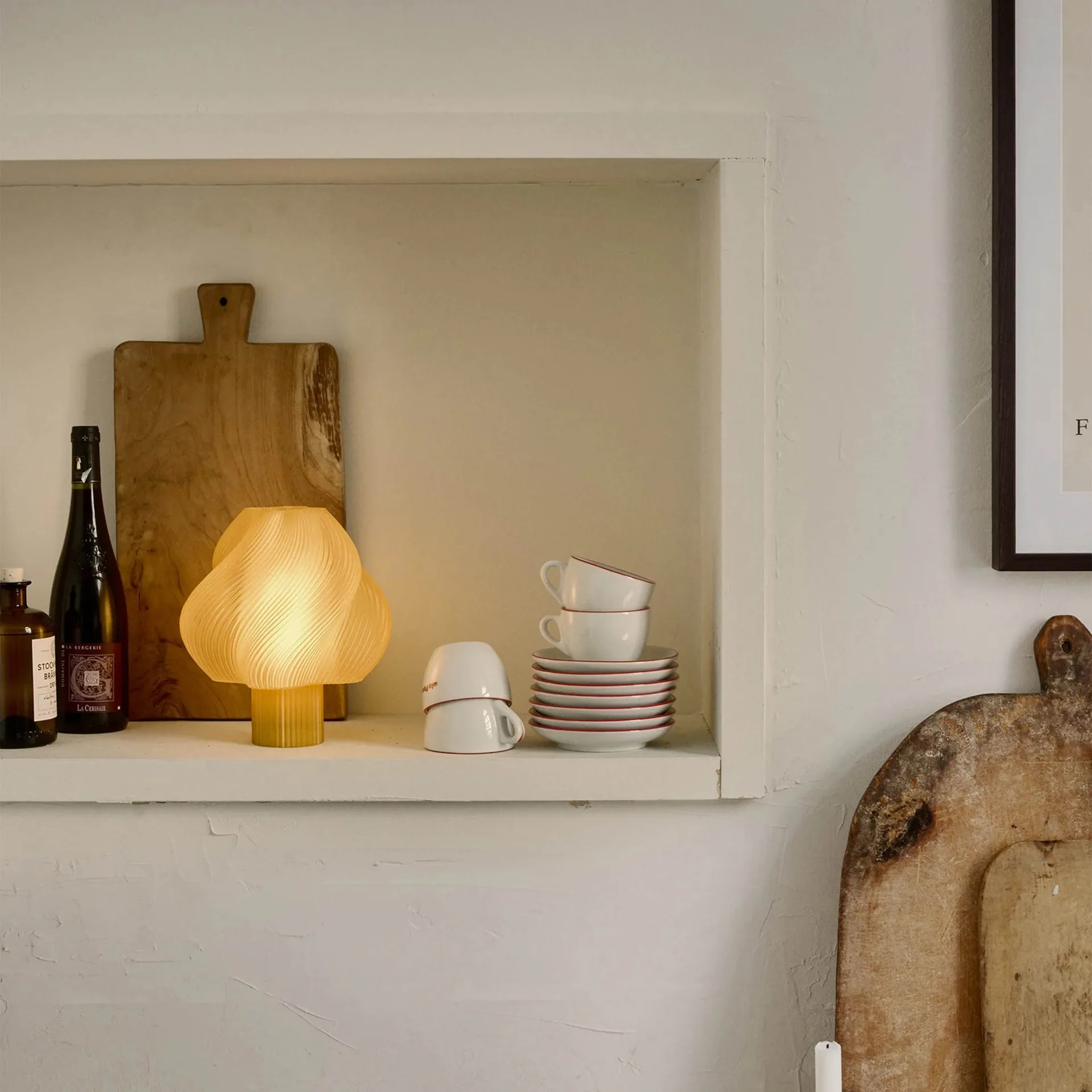 Soft Serve portabel bordslampa, Limoncello sorbet, 23 cm Crème Atelier