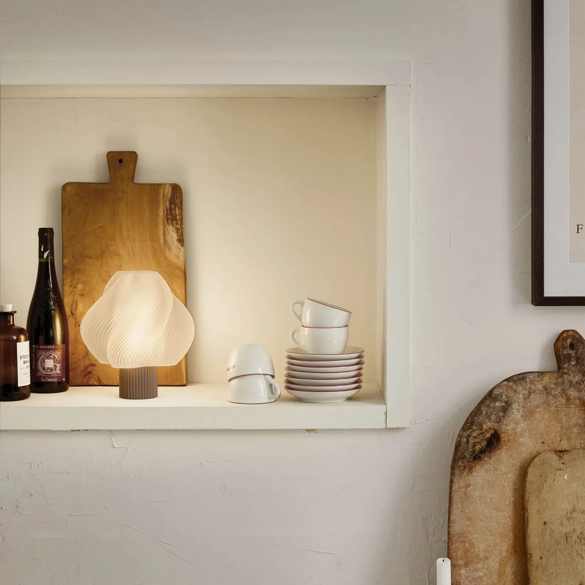 Soft Serve portabel bordslampa, Mocha, 23 cm Crème Atelier