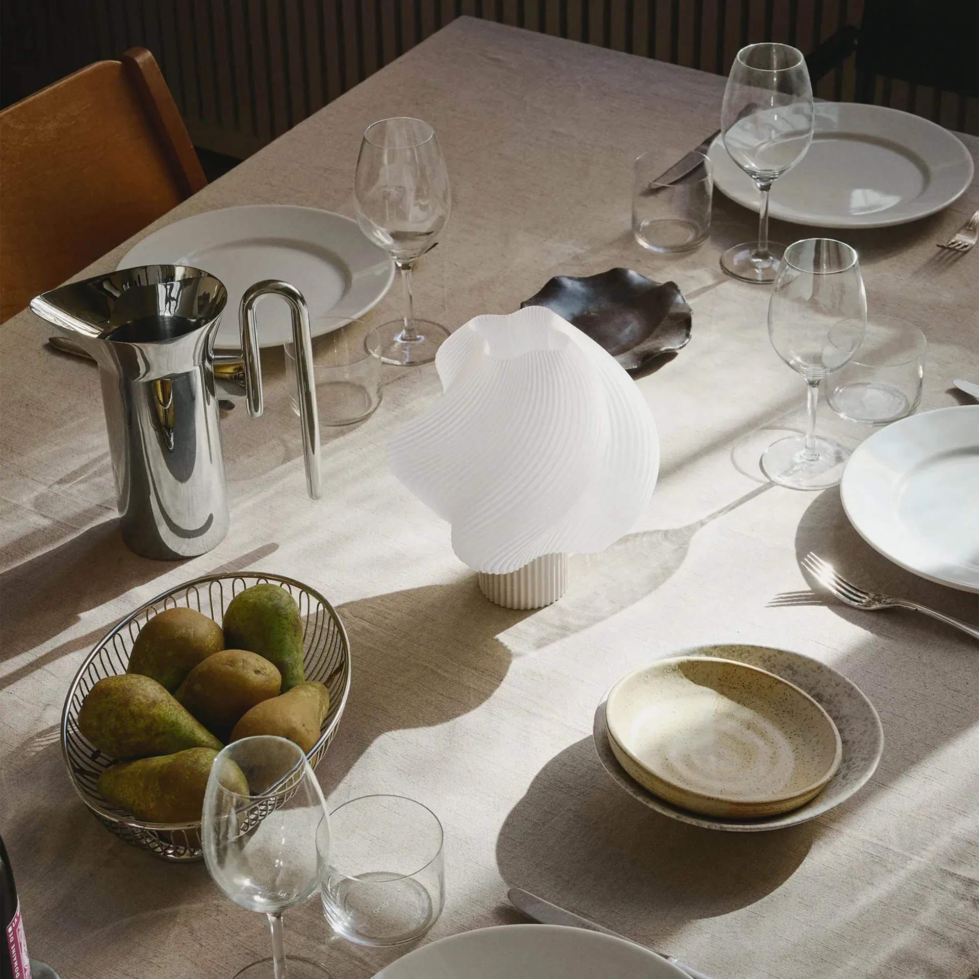 Soft Serve portabel bordslampa, Vanilla bean, 23 cm Crème Atelier