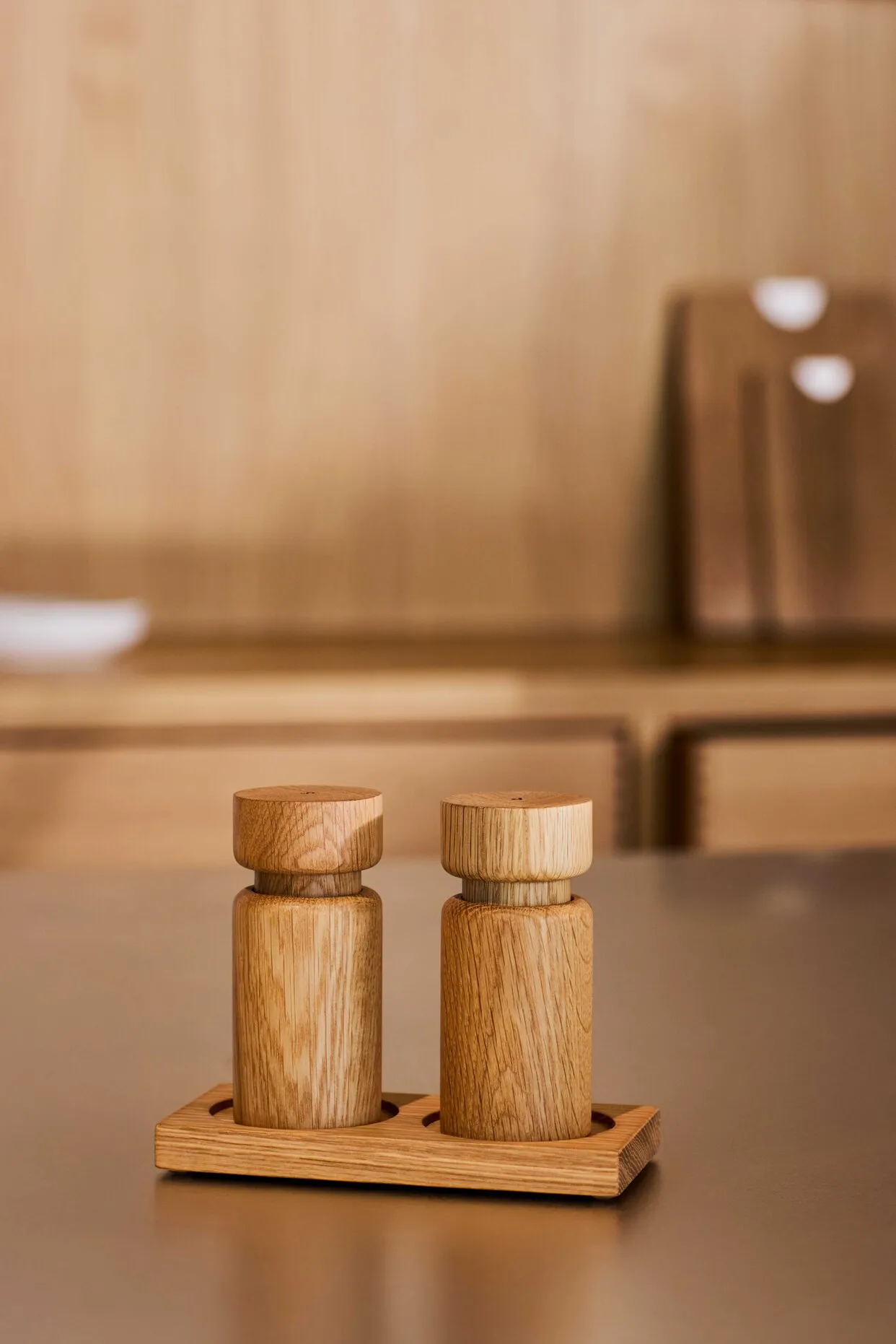 Tabletopper kryddkvarnsställ, FSC oak Crushgrind
