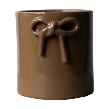 Bow kruka Ø14 cm - Shiny nougat - DBKD