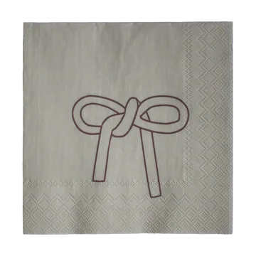 Bow pappersservett 33x33 cm 20-pack - Beige - DBKD