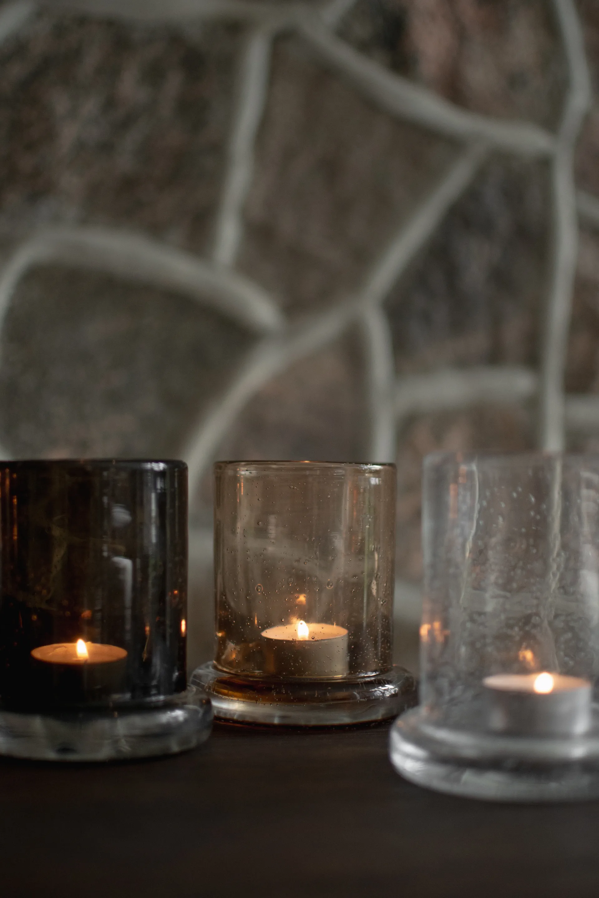 Bubble ljuslykta Ø10 cm, Rust DBKD