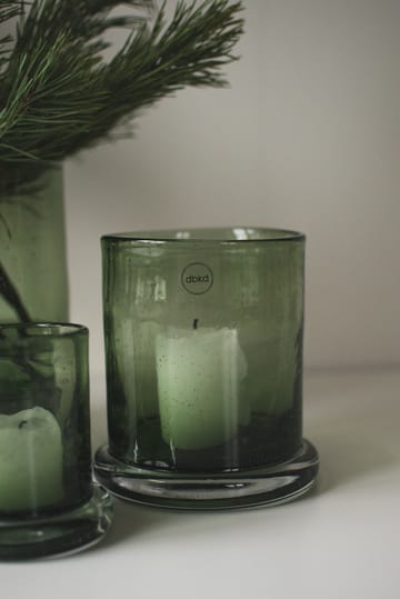 Bubble ljuslykta Ø14 cm - Green - DBKD