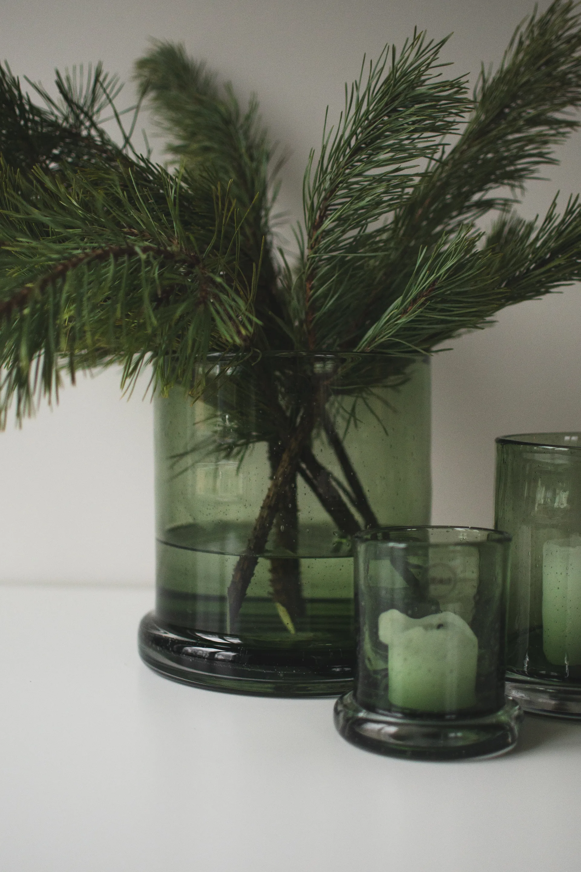 Bubble ljuslykta Ø20 cm, Green DBKD